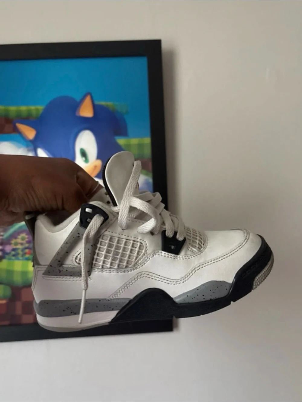 Jordan Kids White Black and Gray Sneakers